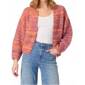 NEW J. SOCIETY novelty open front cardigan in autumn